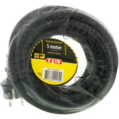 Stekkers > EXIN Aansluitsnoer 3x1.5mm² Neopreen 5 Meter Zwart
