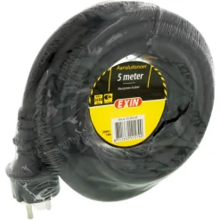 Stekkers > EXIN Aansluitsnoer 3x1.5mm² Neopreen 5 Meter Zwart