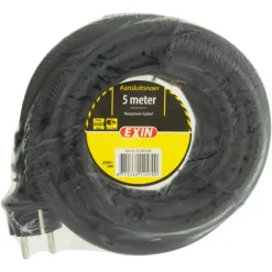 Stekkers > EXIN Aansluitsnoer 3x1.5mm² Neopreen 5 Meter Zwart