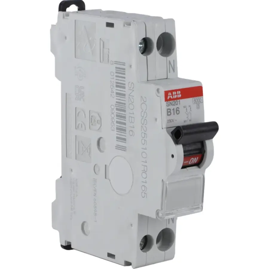 Zekeringen & Groepenkasten > ABB HAF Installatieautomaat B-kar 16 A 1P+N