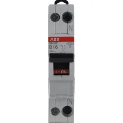 Zekeringen & Groepenkasten > ABB HAF Installatieautomaat B-kar 16 A 1P+N