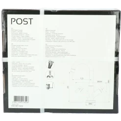Absolut Post 2-knops wastafelkraan Zwart