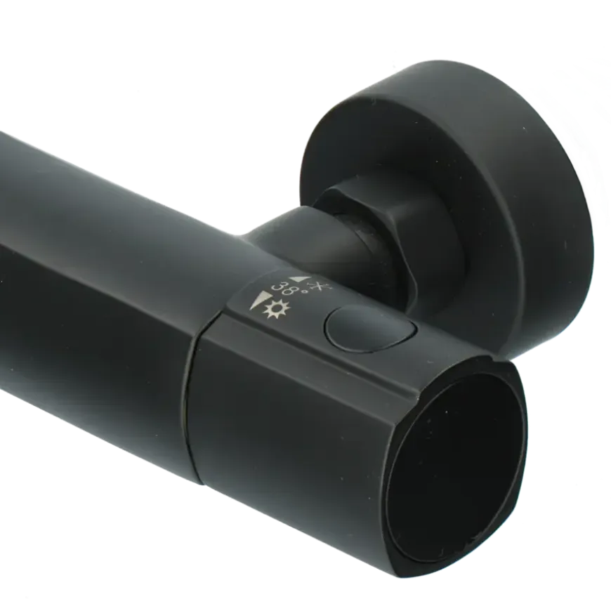 Absolut thermostatische badkraan Absi zwart 15 cm