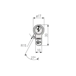 Cilinders|Cilinders > Abus deurcilinder E60NP High Security 35/35 mm
