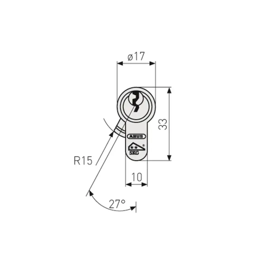 Cilinders|Cilinders > Abus deurcilinder E60NP High Security 35/35 mm