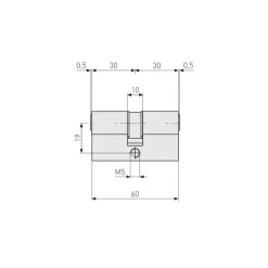 Cilinders|Cilinders > Abus deurcilinder E60NP High Security 30/30 mm