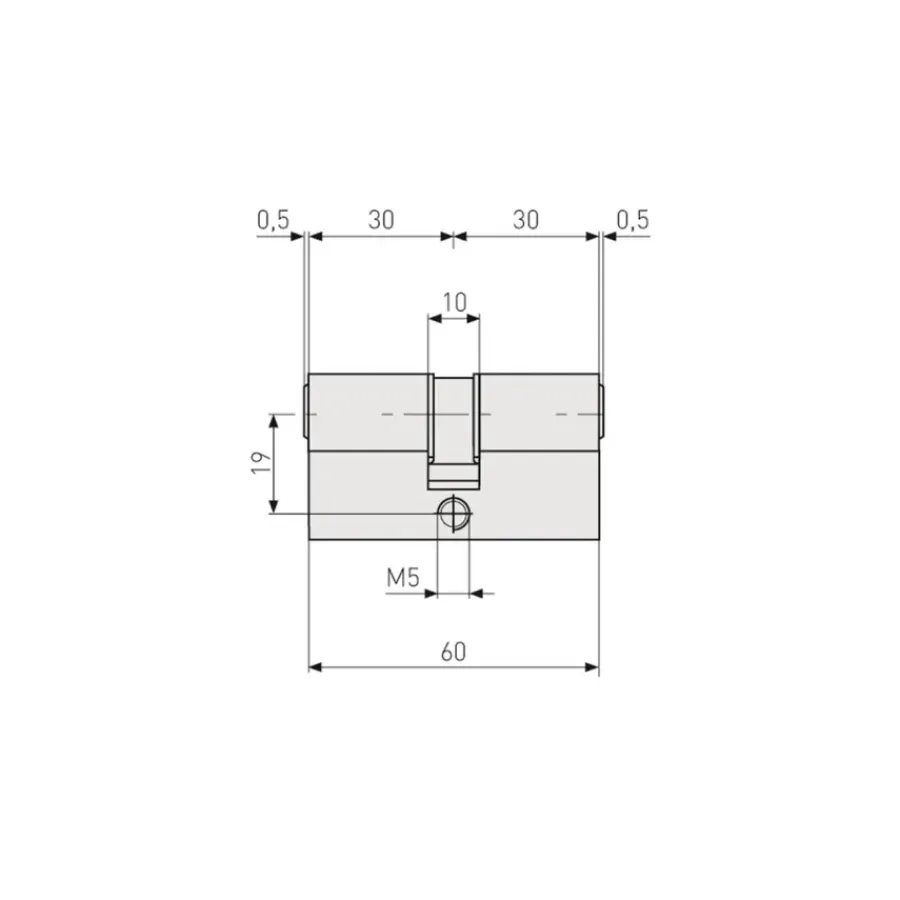 Cilinders|Cilinders > Abus deurcilinder E60NP High Security 30/30 mm