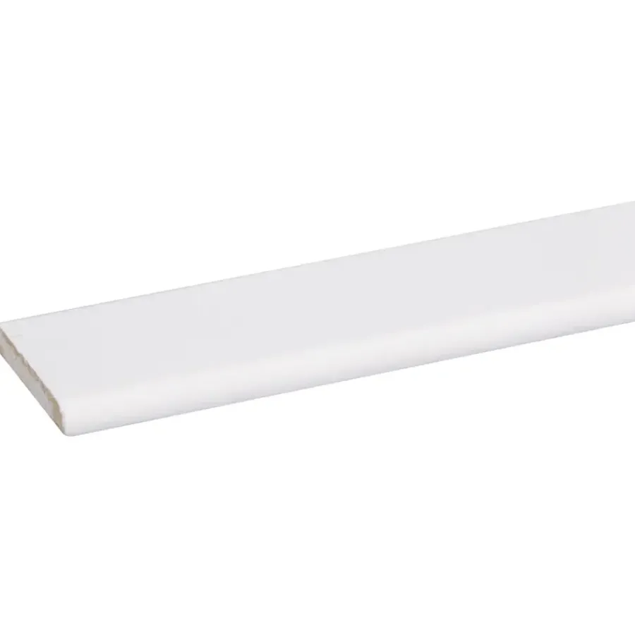 Houtenprofielen|Overgangsprofielen > Geen Afdeklijst grenen 6x37 mm wit gegrond lengte 270 cm