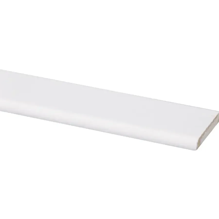 Houtenprofielen|Overgangsprofielen > Geen Afdeklijst grenen 6x37 mm wit gegrond lengte 270 cm