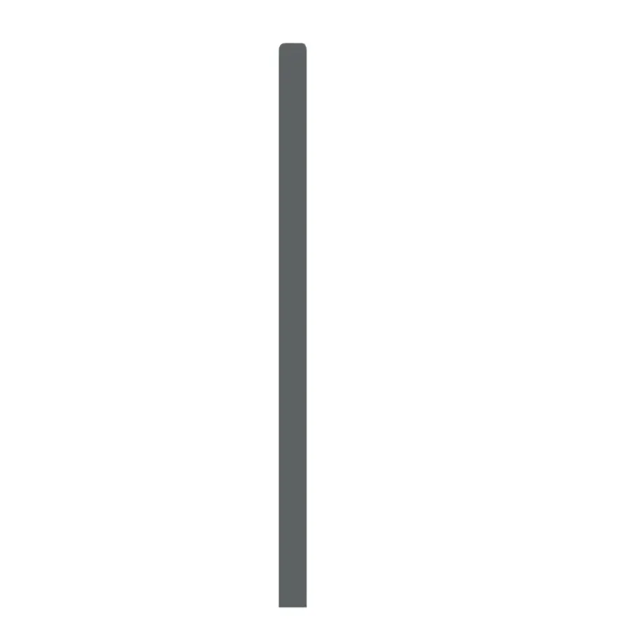 Meubelpanelen > Geen Afplakstrook 60,5x2,8cm Donker grijs 2 stuks