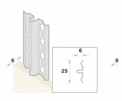 Gipsplaatbenodigdheden & Accessoires > Geen Afreiprofiel aluzink staal 260 cm