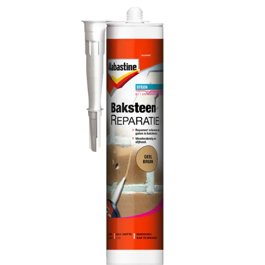 Overige Vulmiddelen > Alabastine baksteenreparatie geel bruin 310 ml