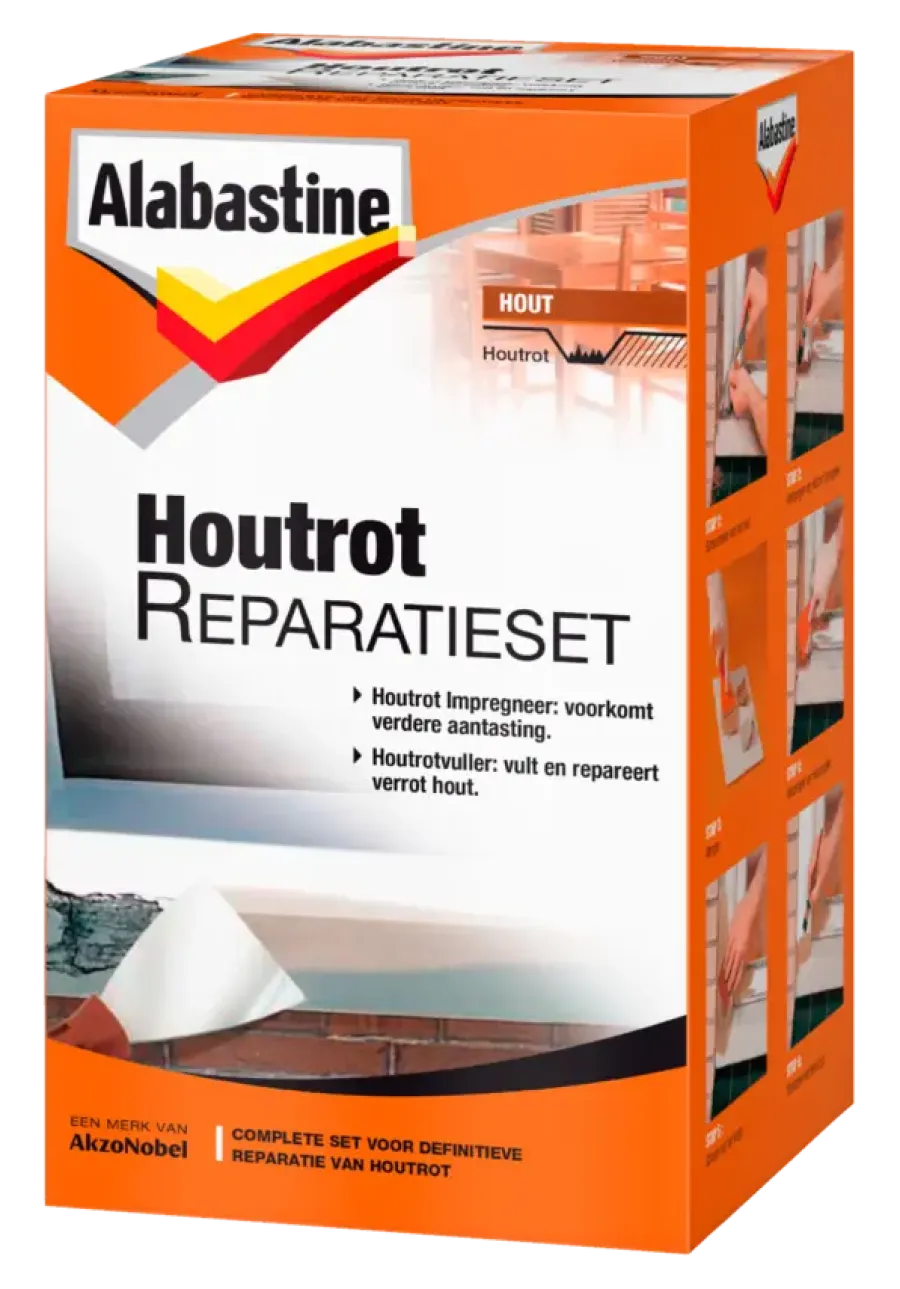 Houtvuller > Alabastine houtrot reparatieset 500 gr