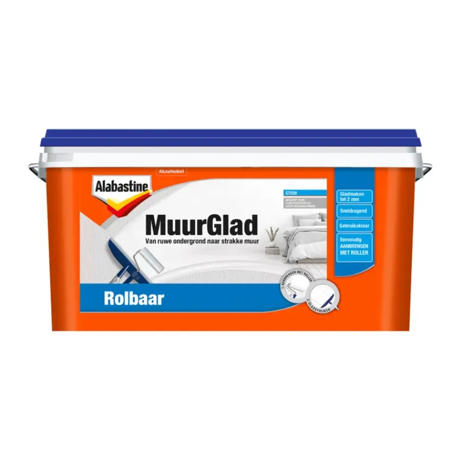 Voegmiddel|Gips- & Muurvuller > Alabastine MuurGlad rolbaar 5 liter