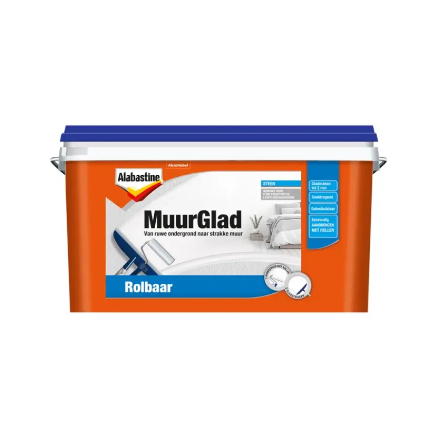 Voegmiddel|Gips- & Muurvuller > Alabastine MuurGlad rolbaar 2,5 liter