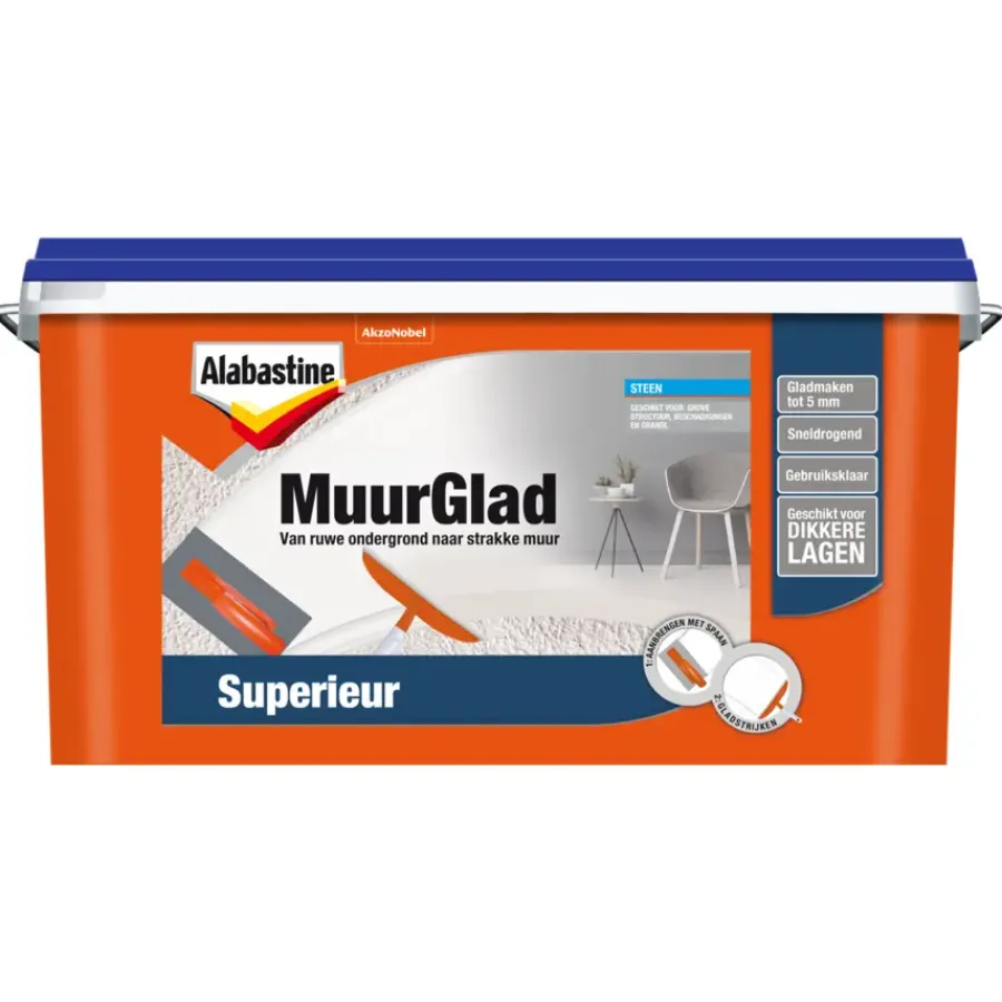 Voegmiddel|Gips- & Muurvuller > Alabastine MuurGlad superieur 10 liter