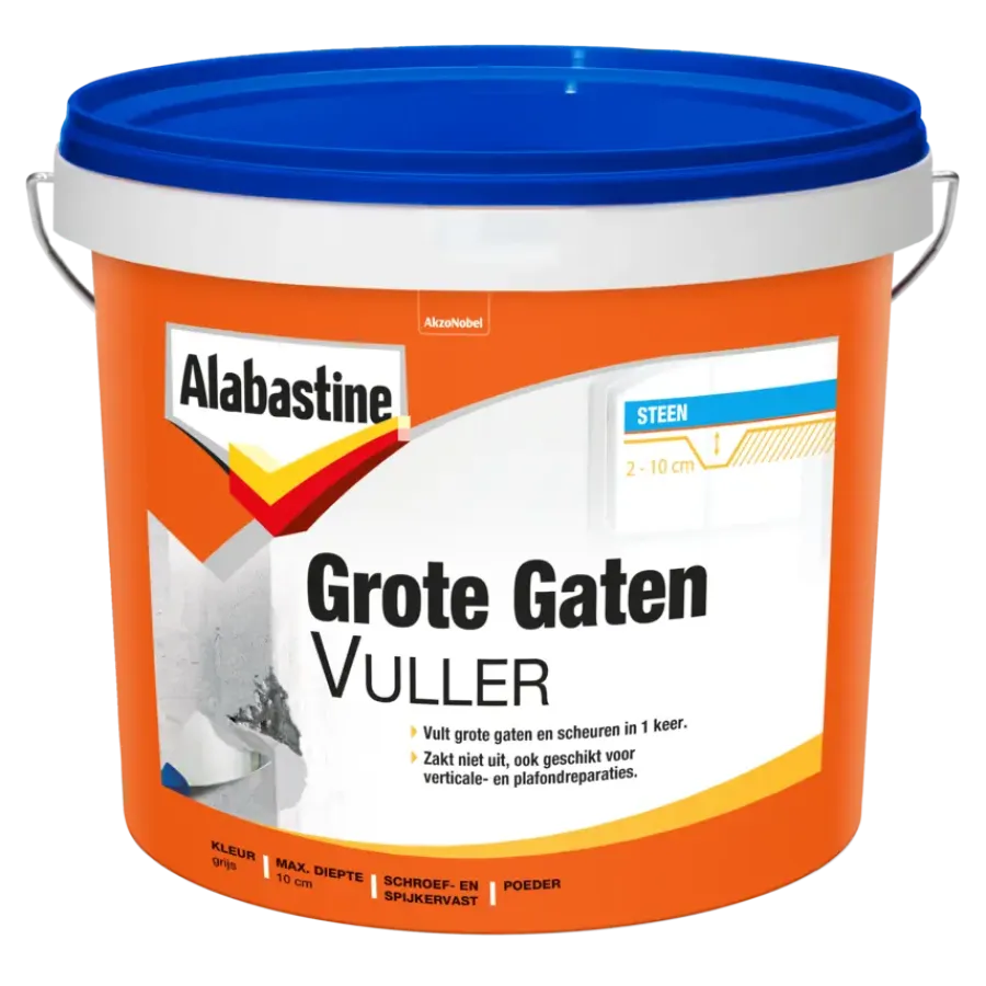 Gipsvuller|Gips- & Muurvuller > Alabastine muurvuller grote gaten 2,5 kg