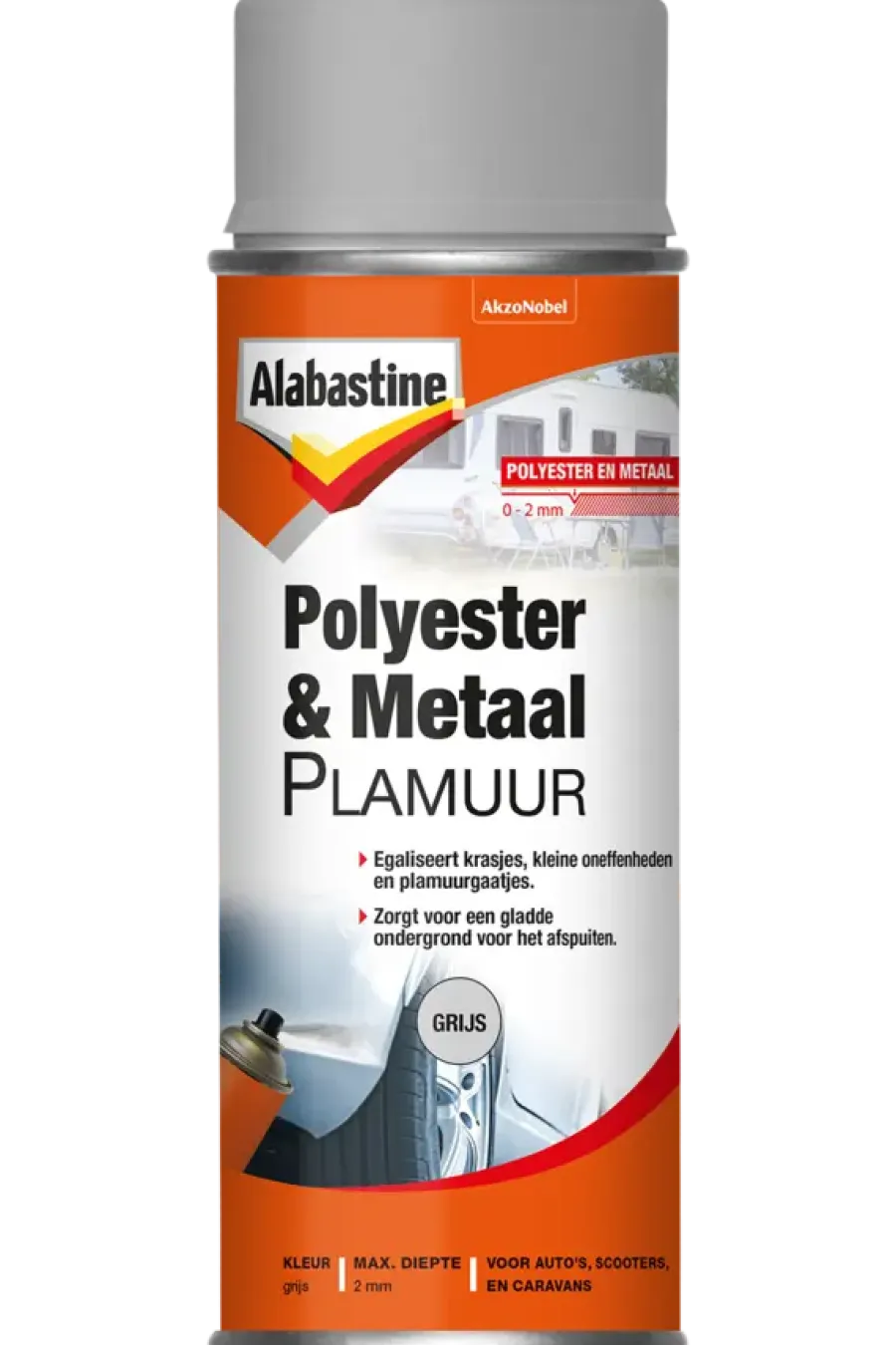 Overige Vulmiddelen > Alabastine polyester en metaal primer grijs 400 ml