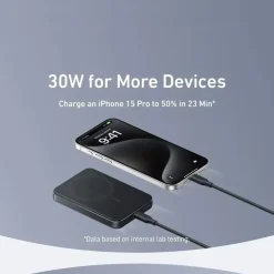 Batterijladers|Computeraccessoires > Anker MagGo Slim powerbank snelladen 10.000 mAh zwart