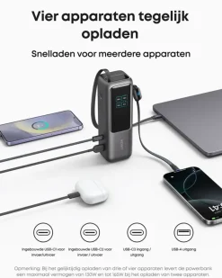 Batterijladers|Computeraccessoires > Anker Powerbank snelladen 25.000 mAh (165W)