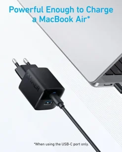 Batterijladers|Computeraccessoires > Anker 323 USB-C dual snellader zwart