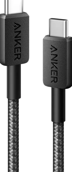 Computeraccessoires > Anker 322 USB-C naar USB-C kabel snelladen 2 m zwart