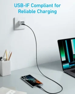 Computeraccessoires > Anker 322 USB-C naar USB-C kabel snelladen 2 m zwart