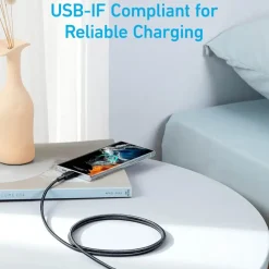 Computeraccessoires > Anker 322 USB-C naar USB-C kabel snelladen 2 m zwart