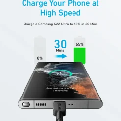 Computeraccessoires > Anker 322 USB-C naar USB-C kabel snelladen 2 m zwart