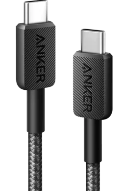 Computeraccessoires > Anker 322 USB-C naar USB-C kabel snelladen 1 m zwart
