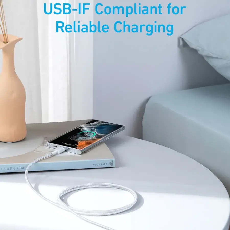 Computeraccessoires > Anker 322 USB-C naar USB-C kabel snelladen 2 m wit
