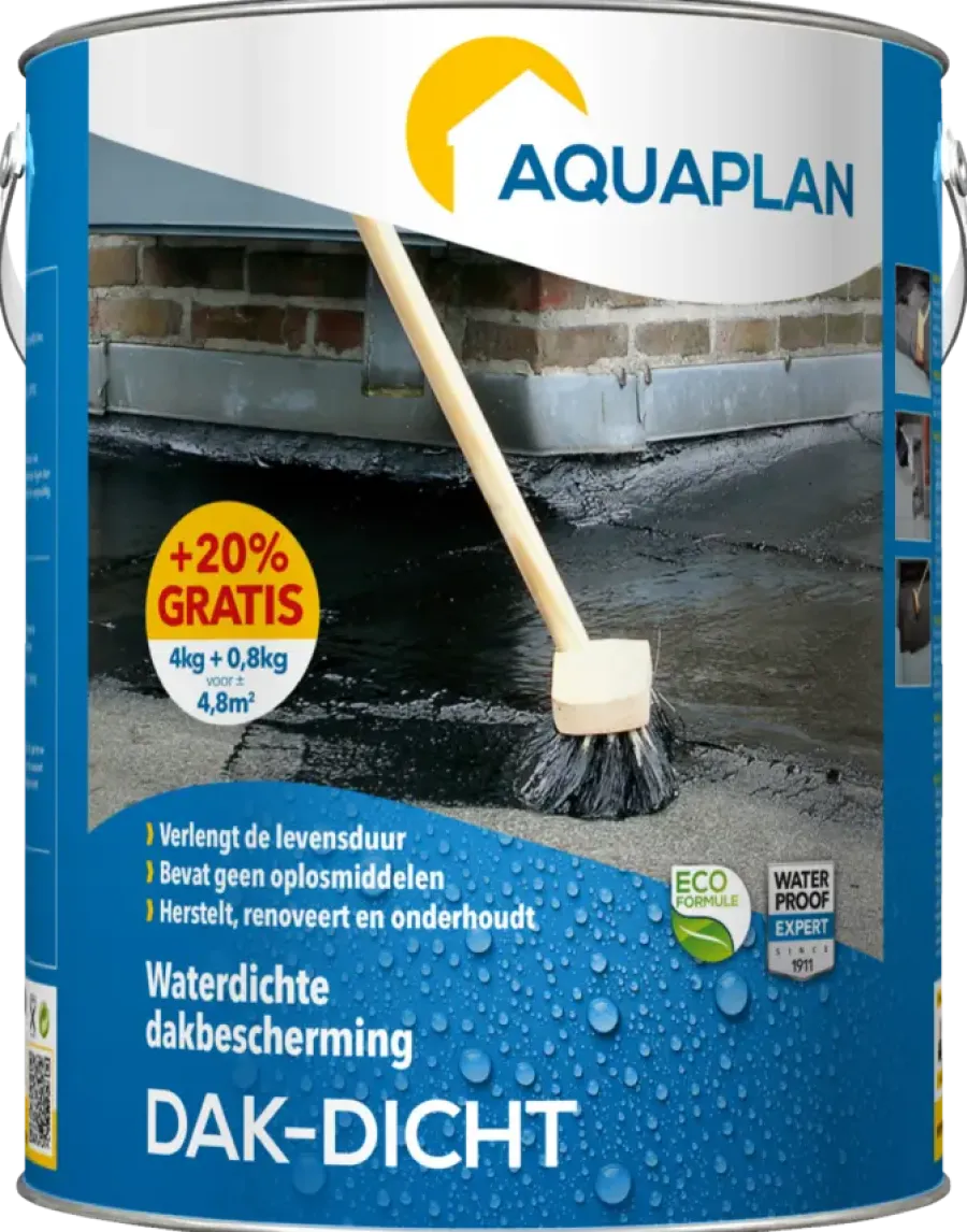 Dak- En Gootreparatie > Aquaplan Dak-Dicht renovatiecoating 4 liter + 20% gratis