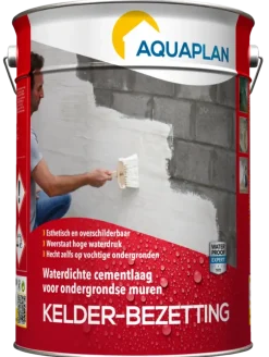 Gips (pleister)|Steen- & Betonreparatie > Aquaplan Kelder-bezetting cement waterdicht 5 kg