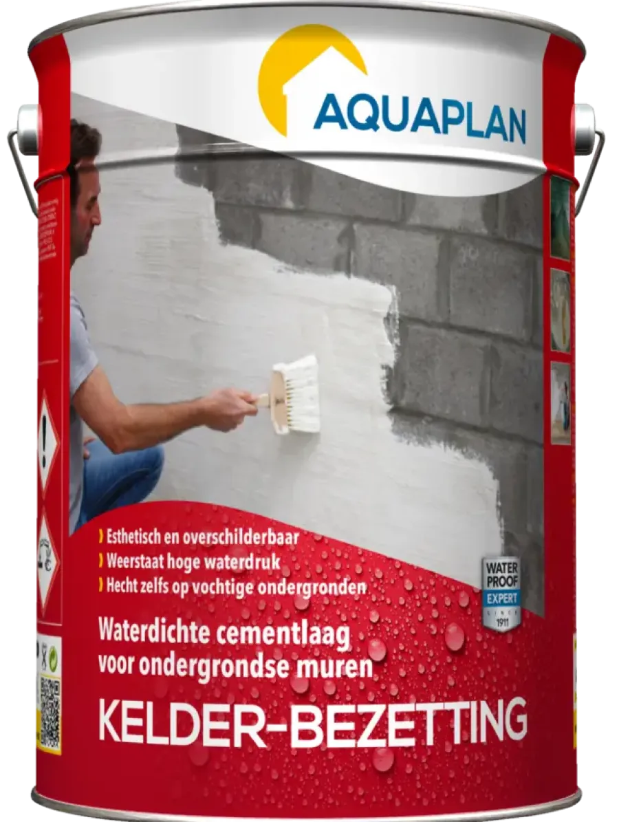 Gips (pleister)|Steen- & Betonreparatie > Aquaplan Kelder-bezetting cement waterdicht 5 kg