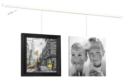 Bevestiging Wand- & Plafondbekleding > Artiteq Click Rail schilderij ophangsysteem compleet 4 meter wit RAL 9016 overschilderbaar