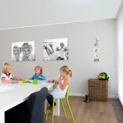 Bevestiging Wand- & Plafondbekleding > Artiteq Click Rail schilderij ophangsysteem compleet 2 meter wit RAL 9016 overschilderbaar