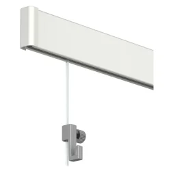Bevestiging Wand- & Plafondbekleding > Artiteq Click Rail schilderij ophangsysteem compleet 2 meter wit crème RAL 9010