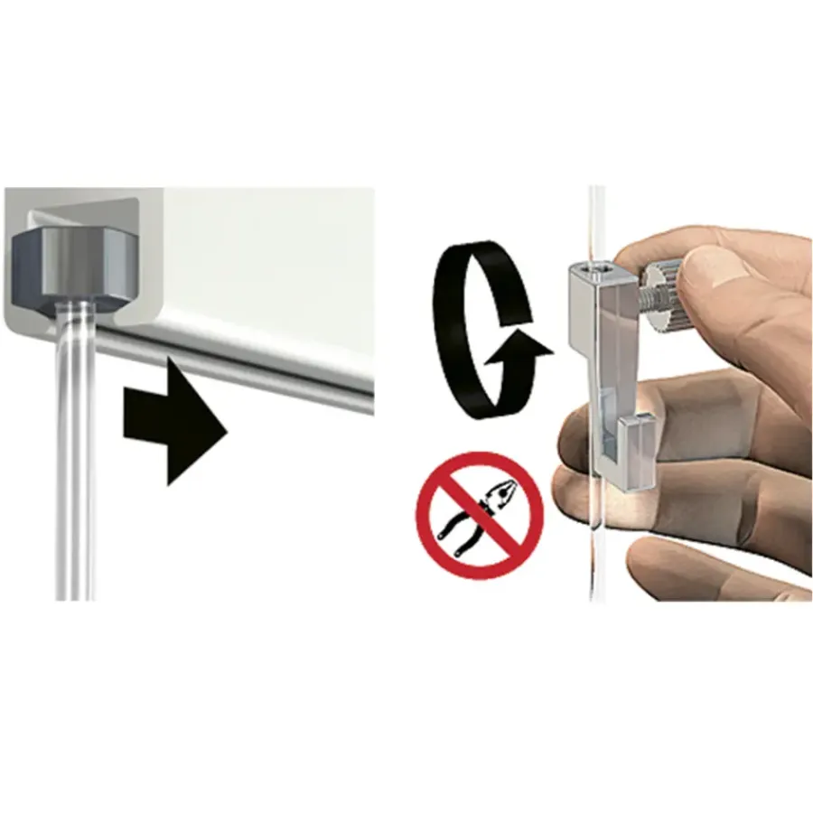 Bevestiging Wand- & Plafondbekleding > Artiteq perlon ophangkoord met haak (4 kg) voor schilderij ophangsystemen