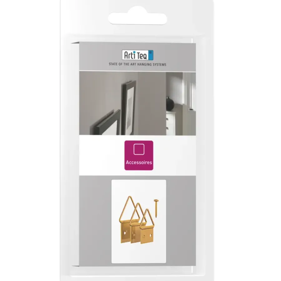 Bevestiging Wand- & Plafondbekleding > Artiteq schilderijhaakjes klapogen met nagels (12 stuks)