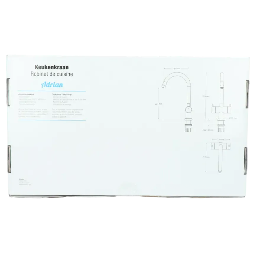 Atlantic Adrian 2-knops keukenkraan Chroom