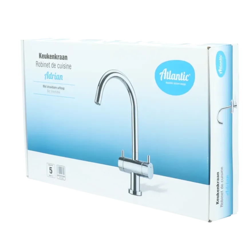 Atlantic Adrian 2-knops keukenkraan Chroom