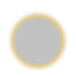 Atlantic badkamerspiegel Lexie met verlichting rond ø 70 cm chroom