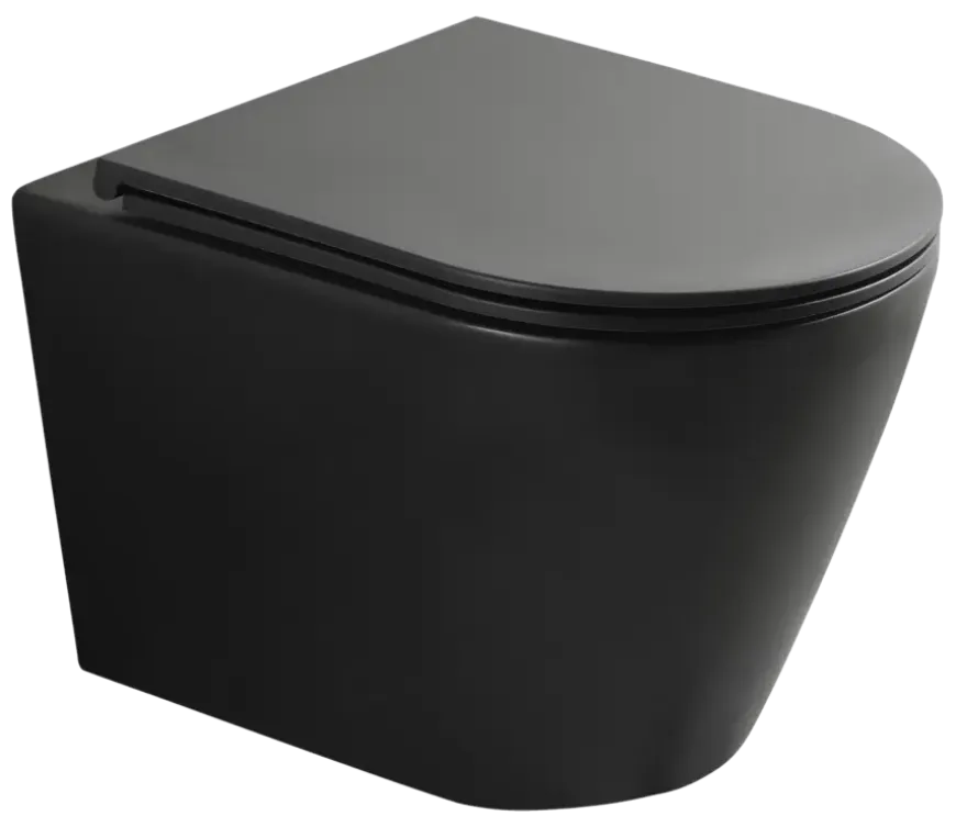 Atlantic hangend toilet Joey mat zwart