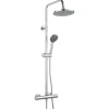 Atlantic regendoucheset Asher met handdouche 3 standen en thermostaatkraan chroom - hartafstand kraan 15 cm