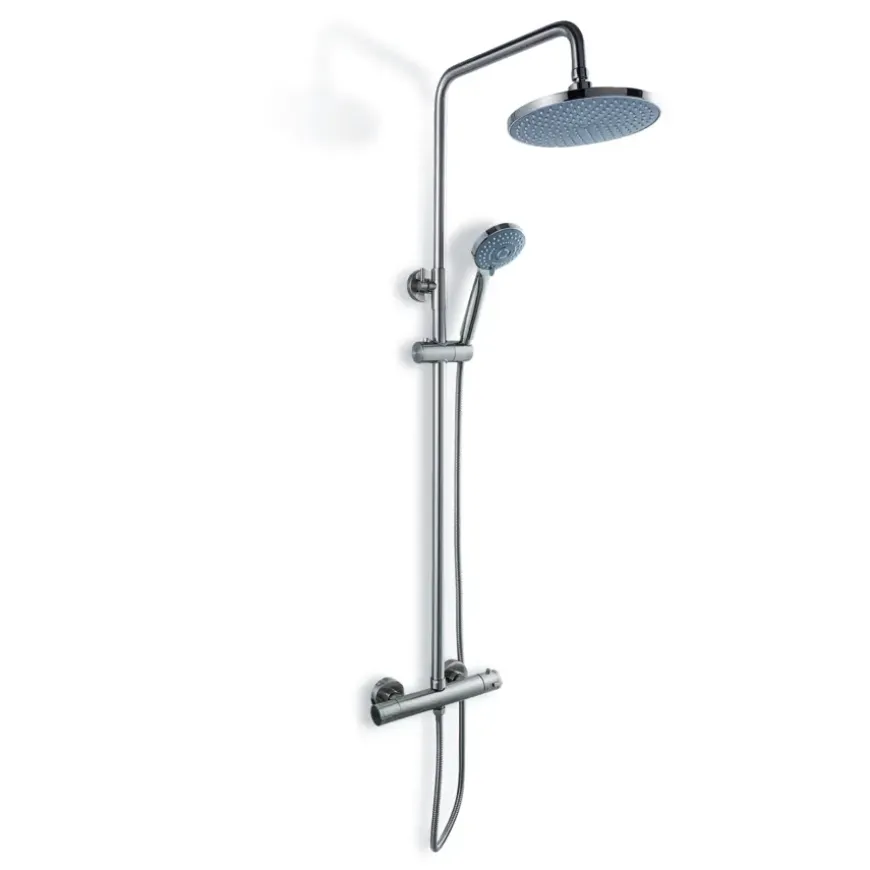 Atlantic regendoucheset Asher met handdouche 3 standen en thermostaatkraan RVS - hartafstand kraan 15 cm