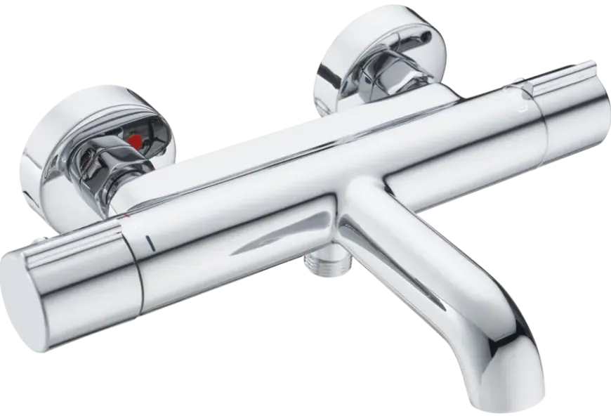 Atlantic thermostatische badkraan Colin chroom 15 cm