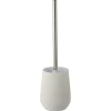 Atlantic toiletborstelgarnituur natuursteenlook met ribbels Wit