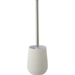 Atlantic toiletborstelgarnituur natuursteenlook met ribbels Wit