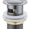 Afvoerbuizen & Hulpstukken > Atlantic wastafelafvoerplug Click pop-up Gun Metal