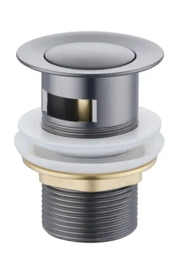 Afvoerbuizen & Hulpstukken > Atlantic wastafelafvoerplug Click pop-up Gun Metal